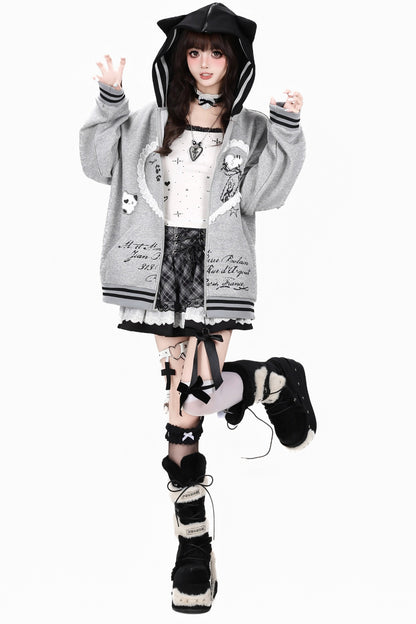Cat Ear Lace Bow Jacket