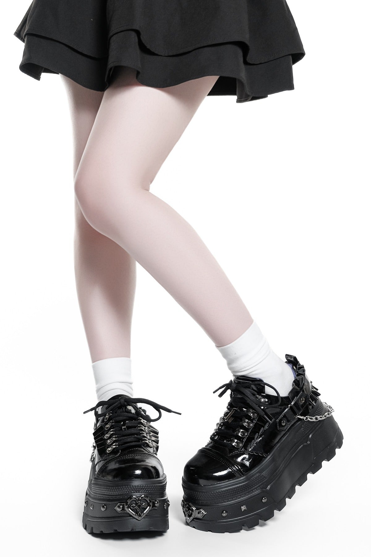 Scarpe platform gotiche subculturali