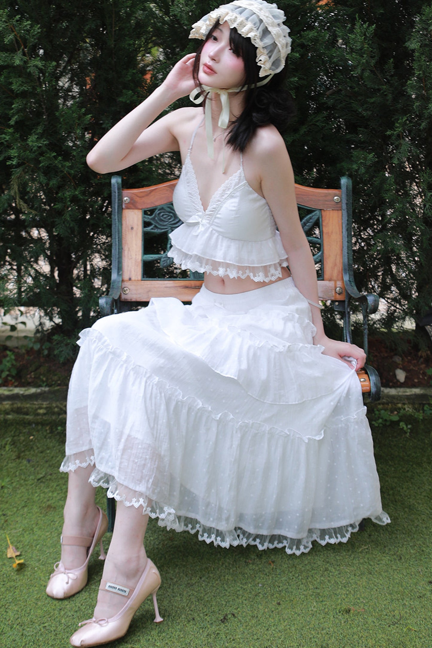 White Resort Maxi Skirt + Top