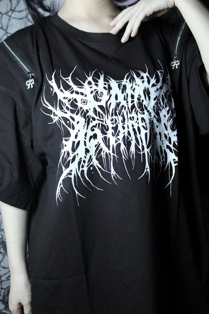 サブカルパンクオフショルTシャツ