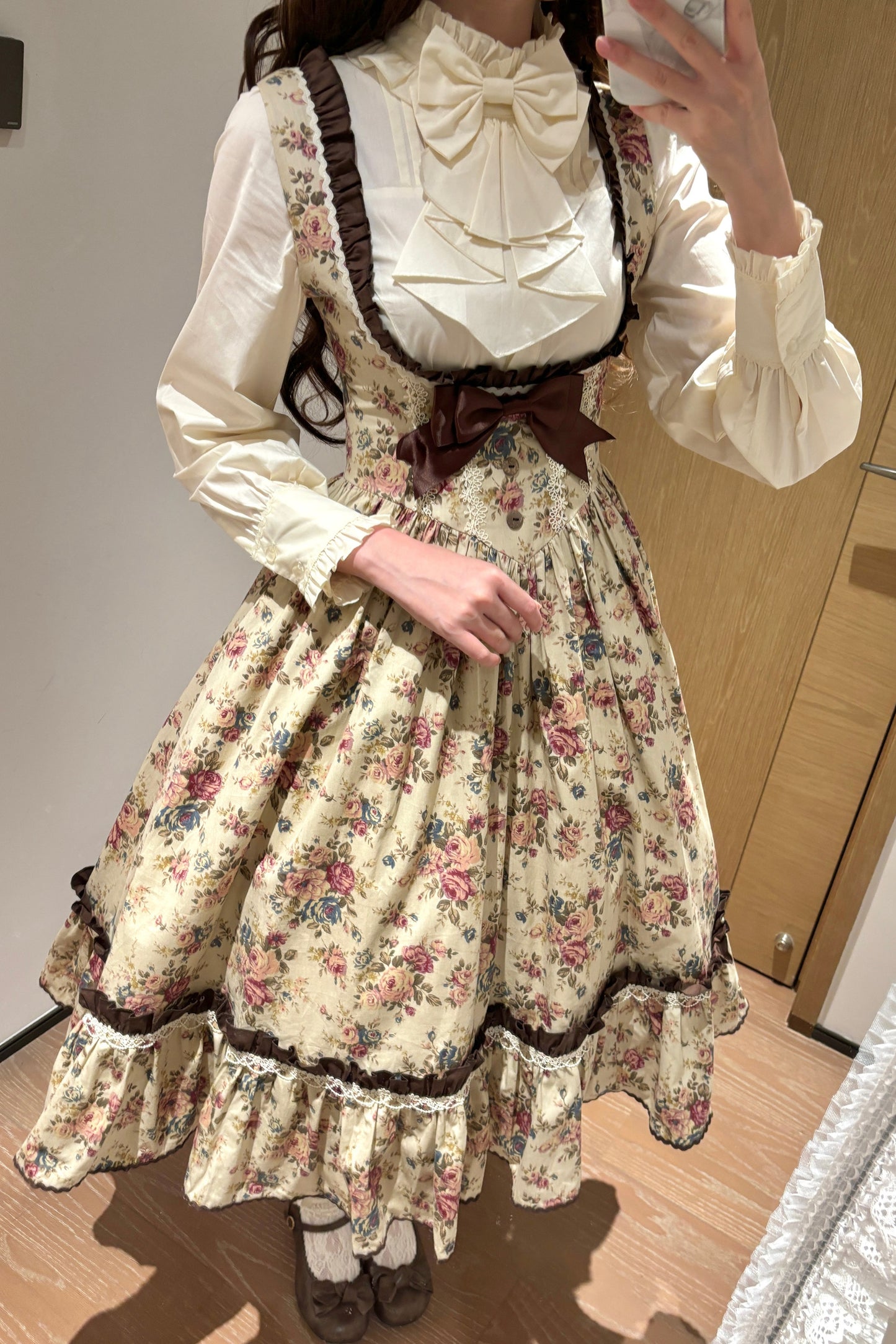 Vintage Floral Elegant Lolita Dress Set-Up