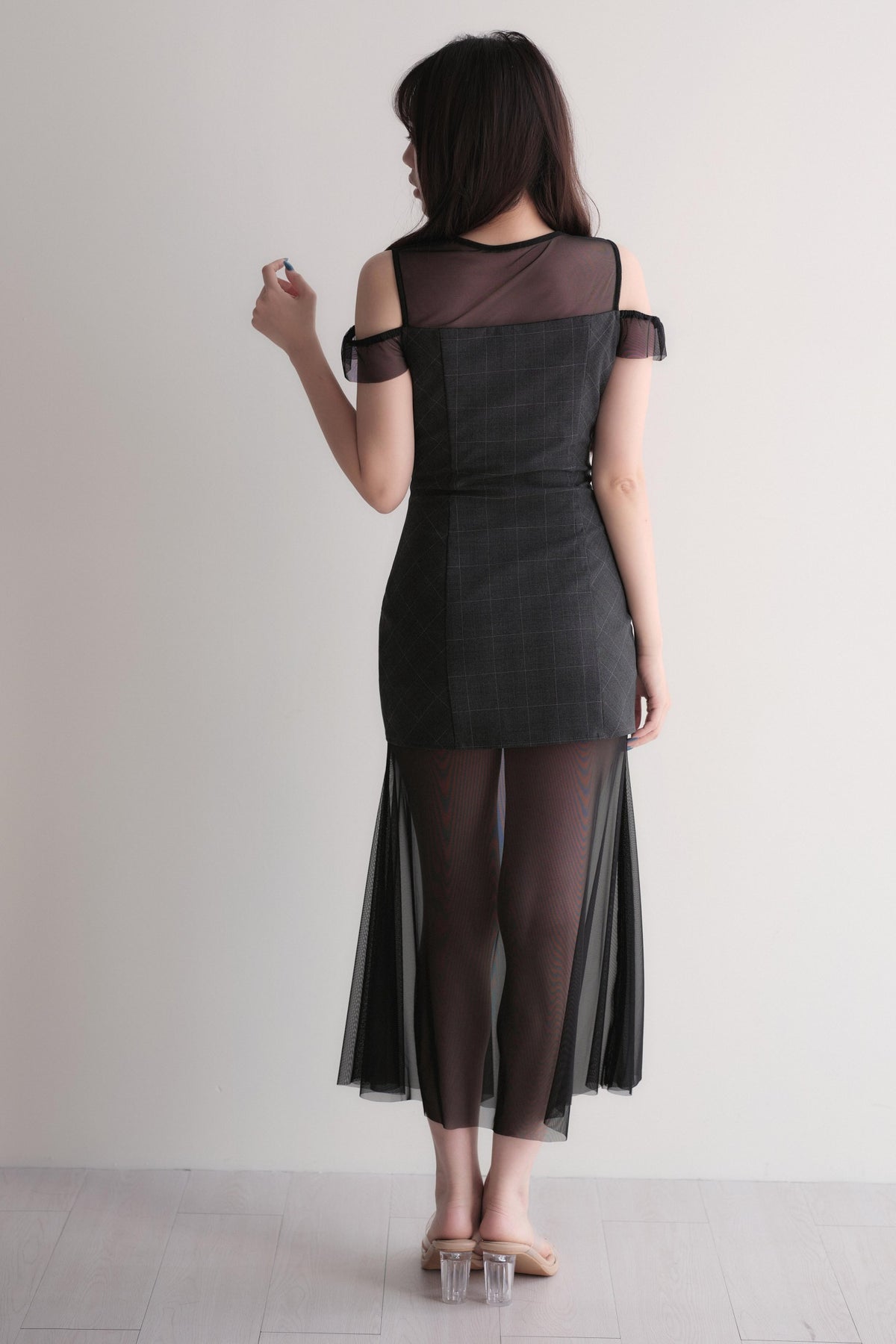 Elegant Sheer Layered Maxi Dress