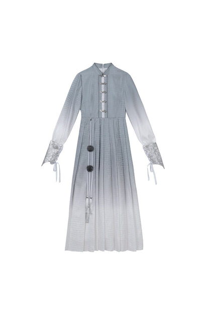 Silver Snake Improved Hanfu Dress and Jacket Set-Up