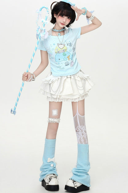 Dreamy-Cute Marine Candy Top