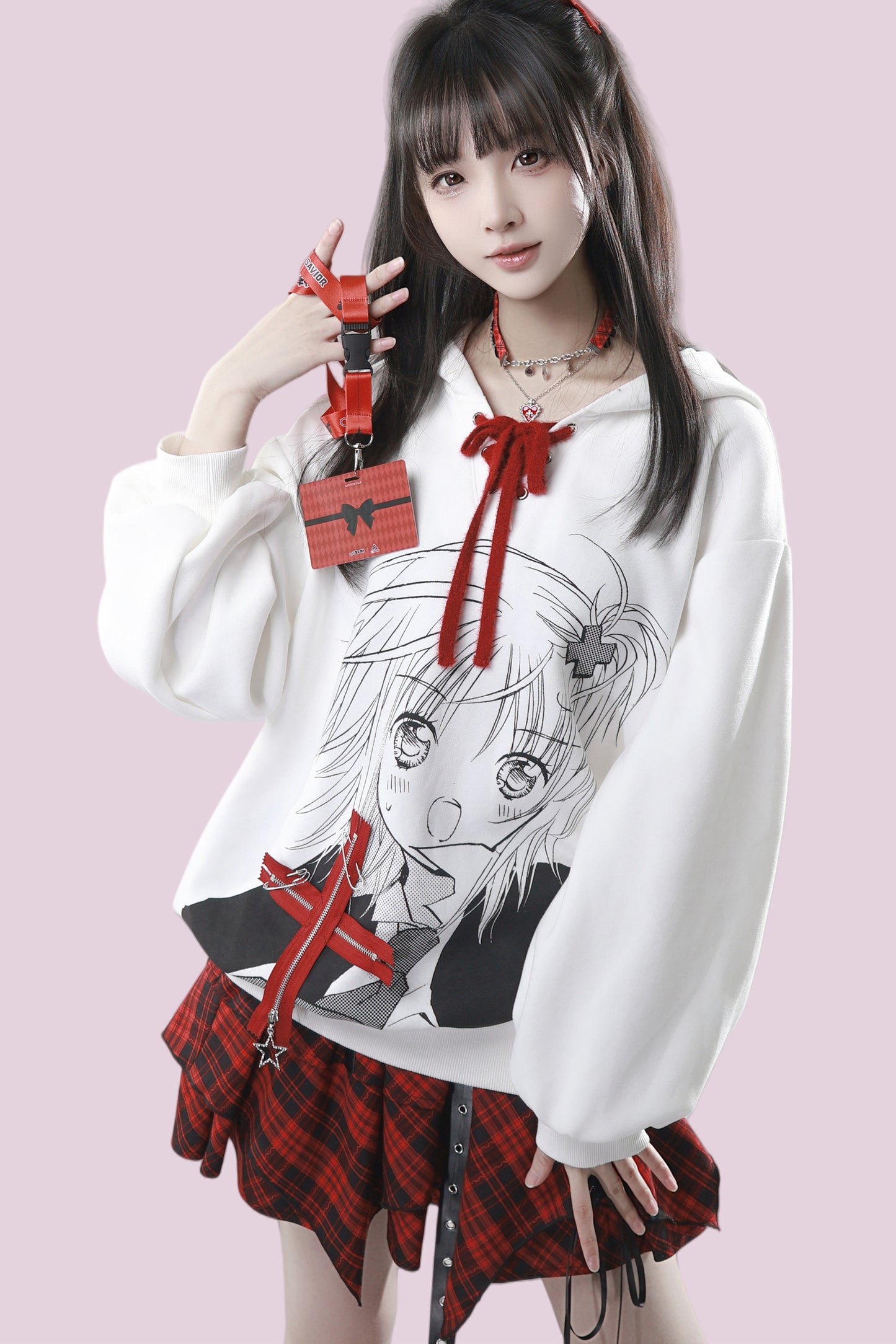 Three-Tone Tie-Dye Age-Reducing Hooded Sweatshirt