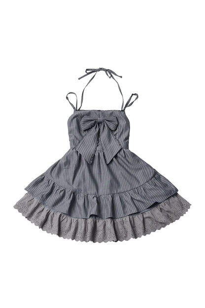 Vintage Strings Lace Double-Layered Suspender Dress Shirt Set-Up