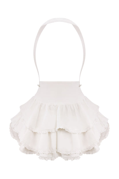 Ensemble robe-pull en maille rose à épaules dénudées