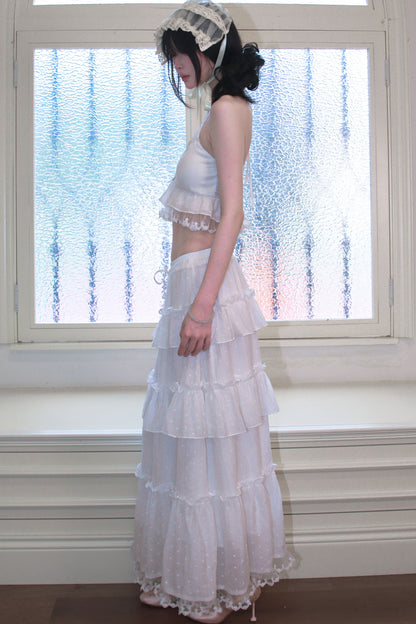 White Resort Maxi Skirt + Top