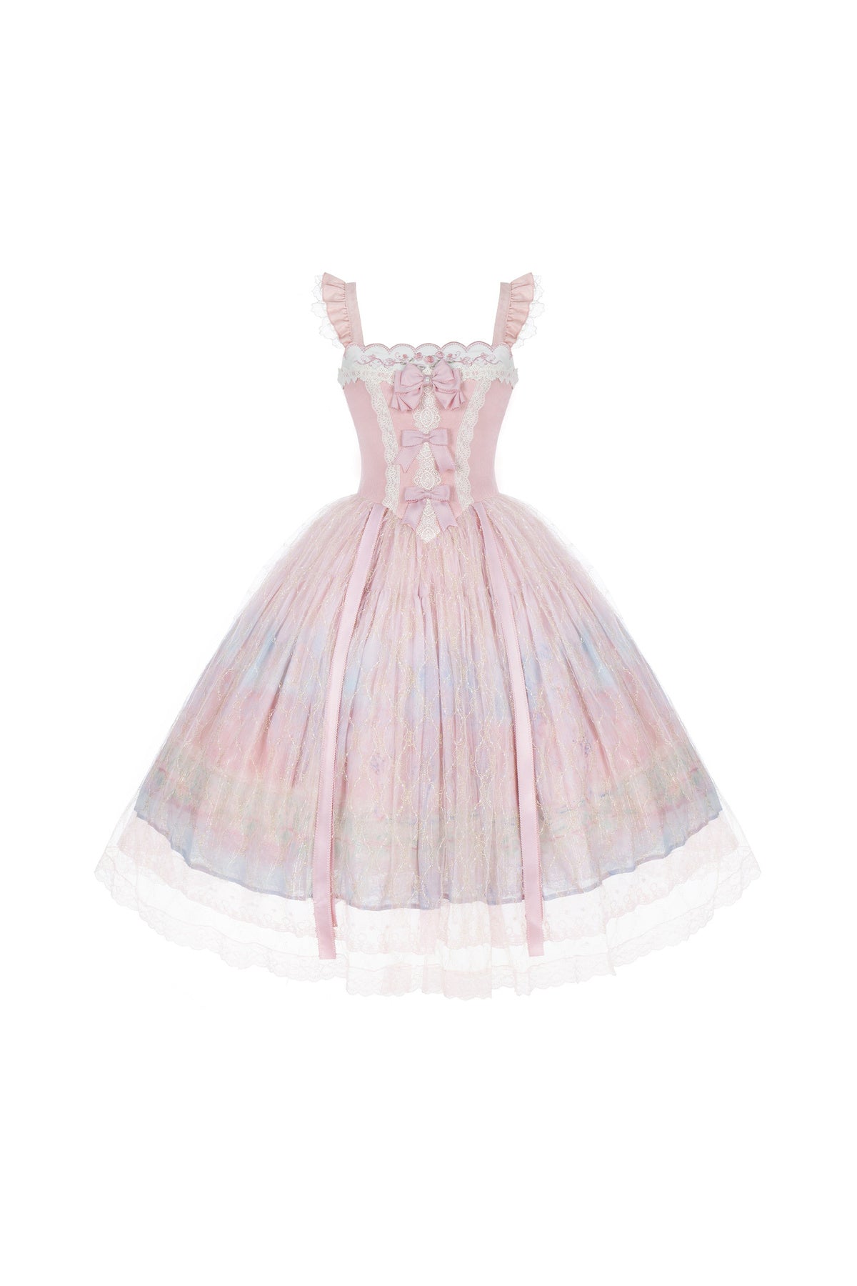 Ölgemälde-Lolita-JSK-Set mit hoher Taille