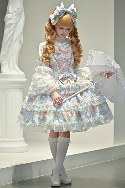 Elegance Floral Wall Doll-Like JSK Dress