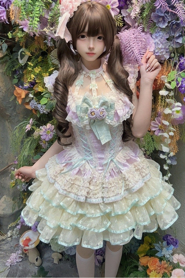[Pre-order] Rose Ribbon Fairy Princess Dress + Accessories