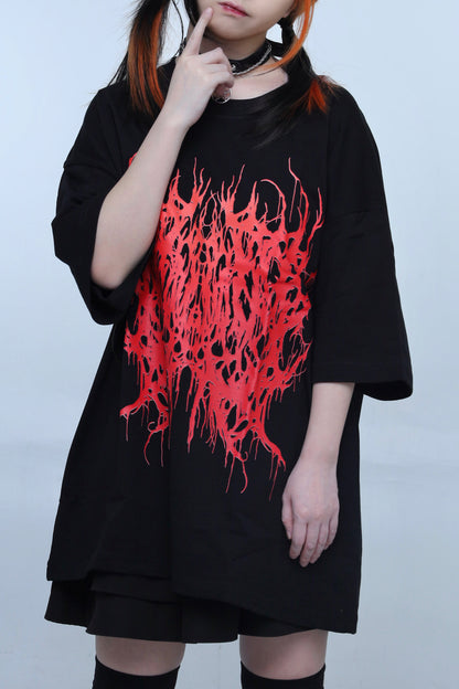 地雷ゴシックロゴTシャツ