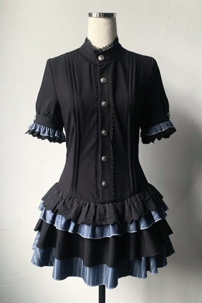Melancholy Jellyfish Gothic Short Sleeve Dress