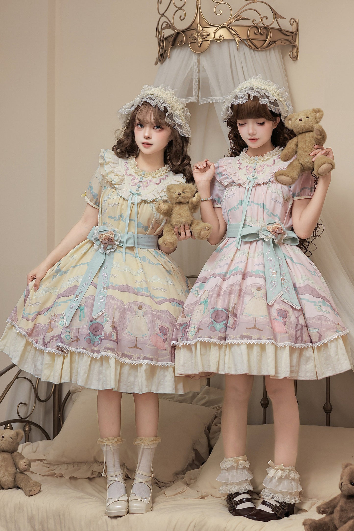Teddy Bear Print Doll Lolita Dress