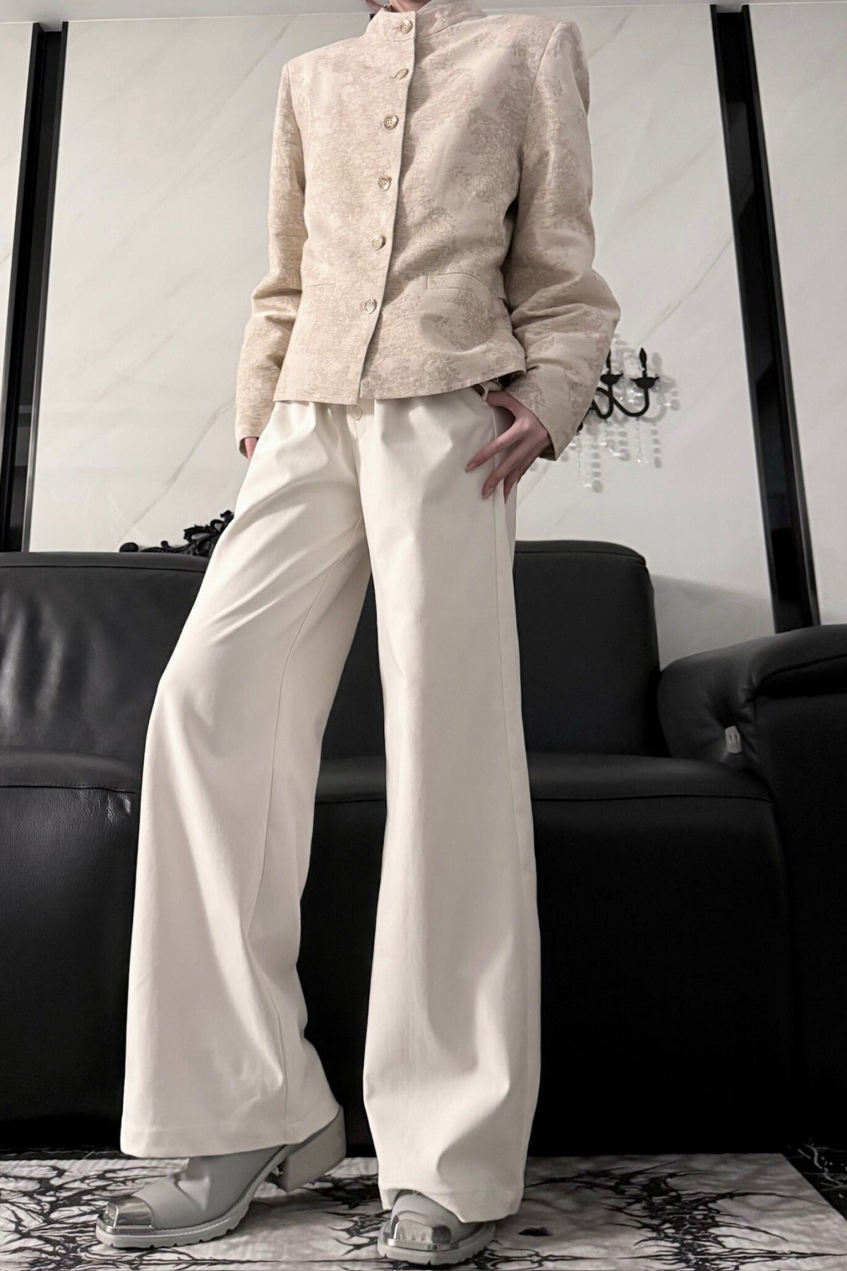 Short Jacquard Suit Jacket