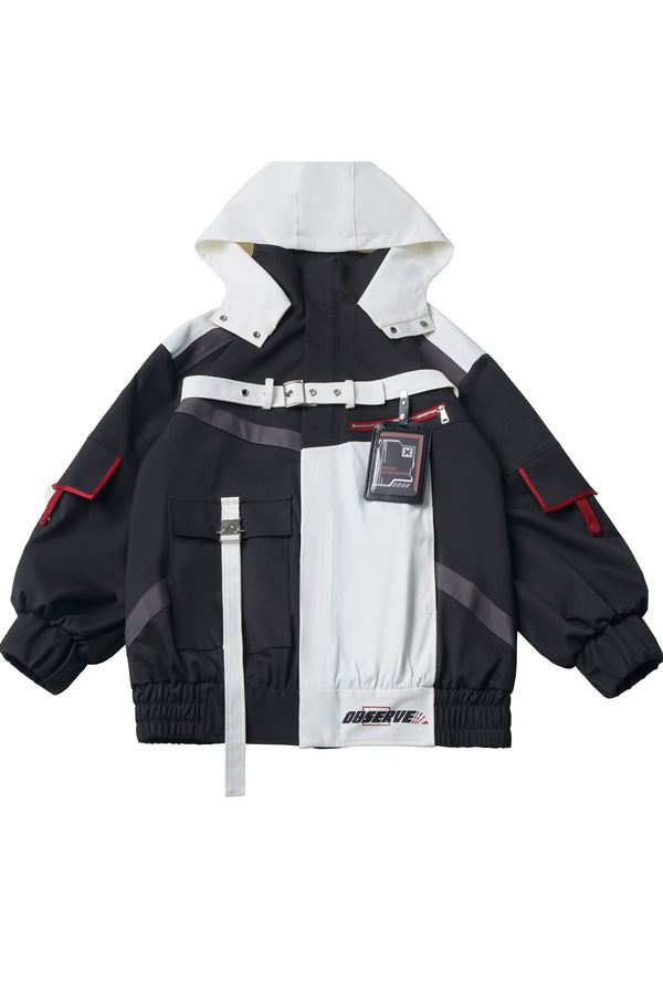 Galaxy Leap Color-Block Functional Jacket With Skirt Badge and Pants Set-Up