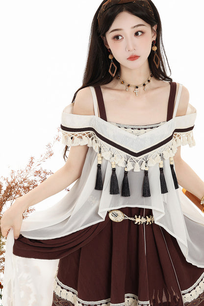 Uncharted Wasteland Lolita Dress+ Shawl