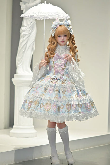 Elegance Floral Wall Doll-Like JSK Dress