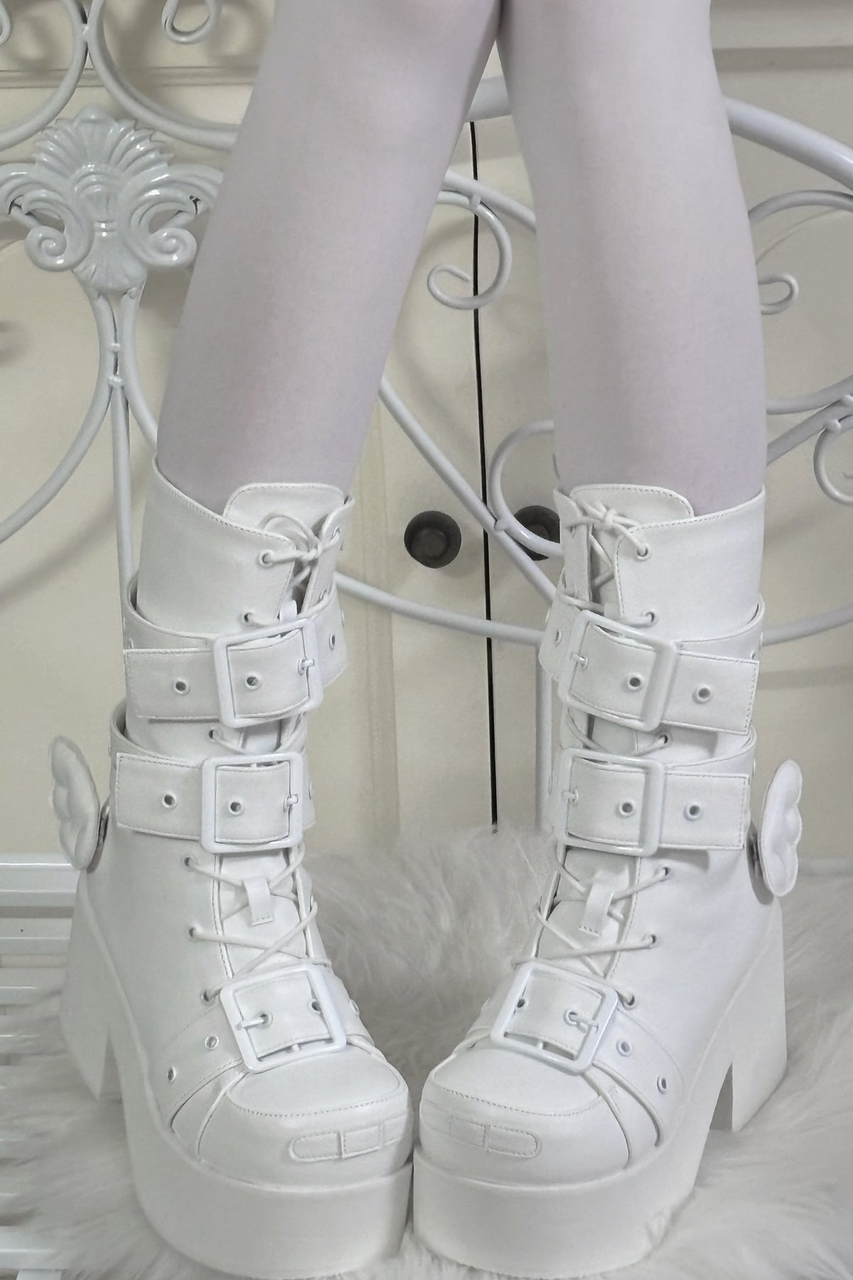 Twin Buckle Platform Boots