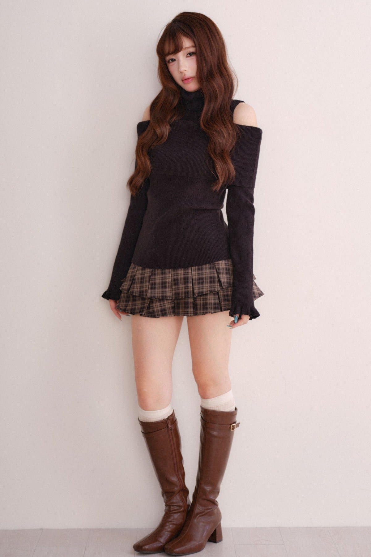 Off-Shoulder Shawl Pullover Sweater