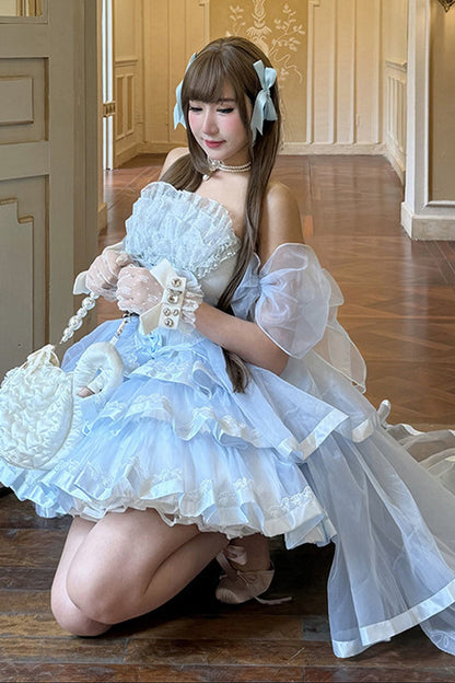 シンデレラブループリンセスロリータドレス