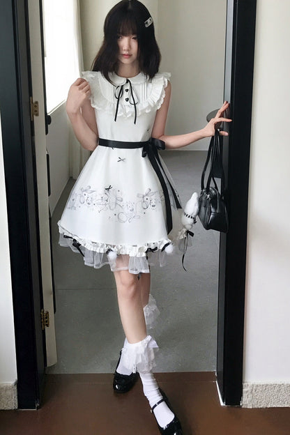月うさぎプリンセスドールワンピース