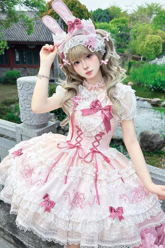 [Pre-Order] Rabbit Princess Doll Lolita Jumper Skirt