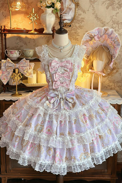 Elegance Floral Wall Doll-Like JSK Dress