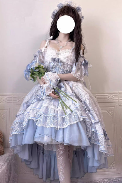 Rose-Schleifen-Gorgeous-Prinzessinnen-Lolita-Kleid