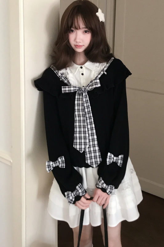 Tie Knit Sweater and Skirt Set