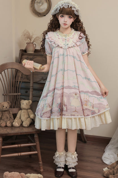Teddy Bear Print Doll Lolita Dress