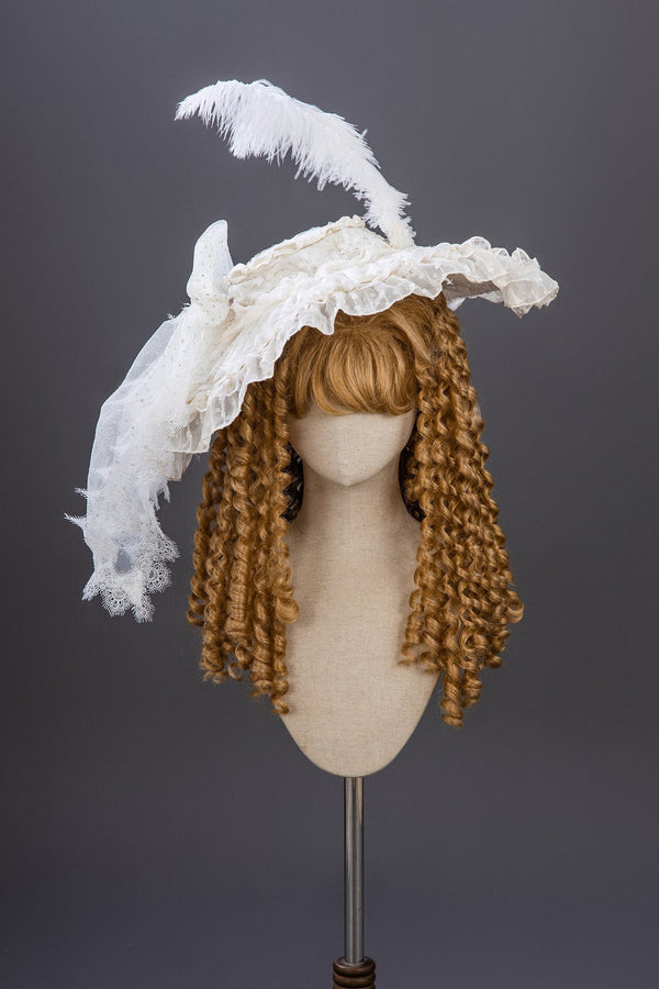 【9月10日予約締切】Rococo Fantasy Princess Lolita Series Accessories[ Feather Hat・Choker・Back Ribbon Train・Lace Gloves]