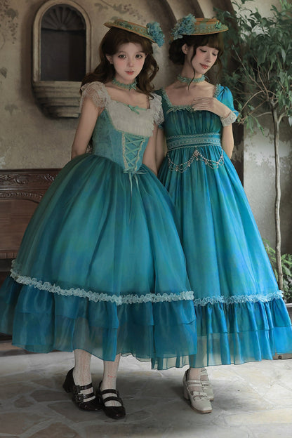 Water Lily Floral Long Dress