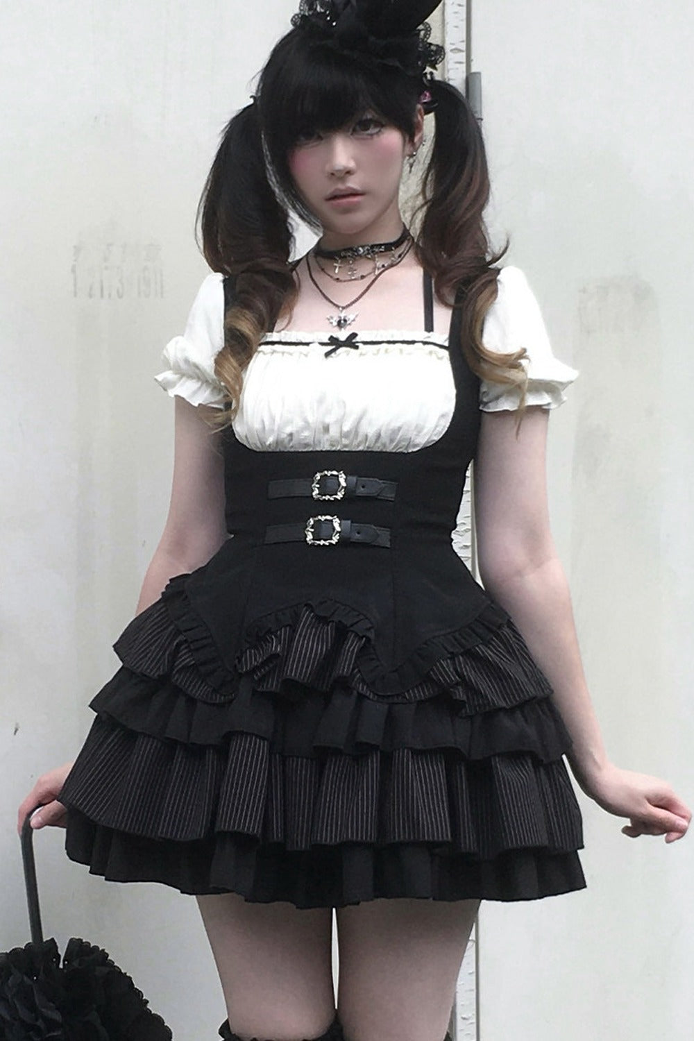 Cool Square Neck Four-Stage Dress