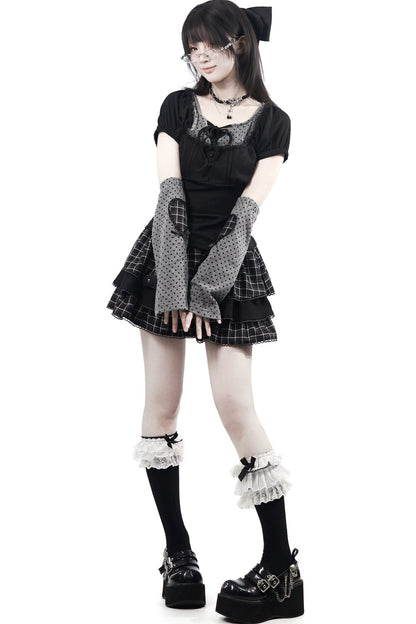 Robe à Carreaux Croisés + Haut + Jupe