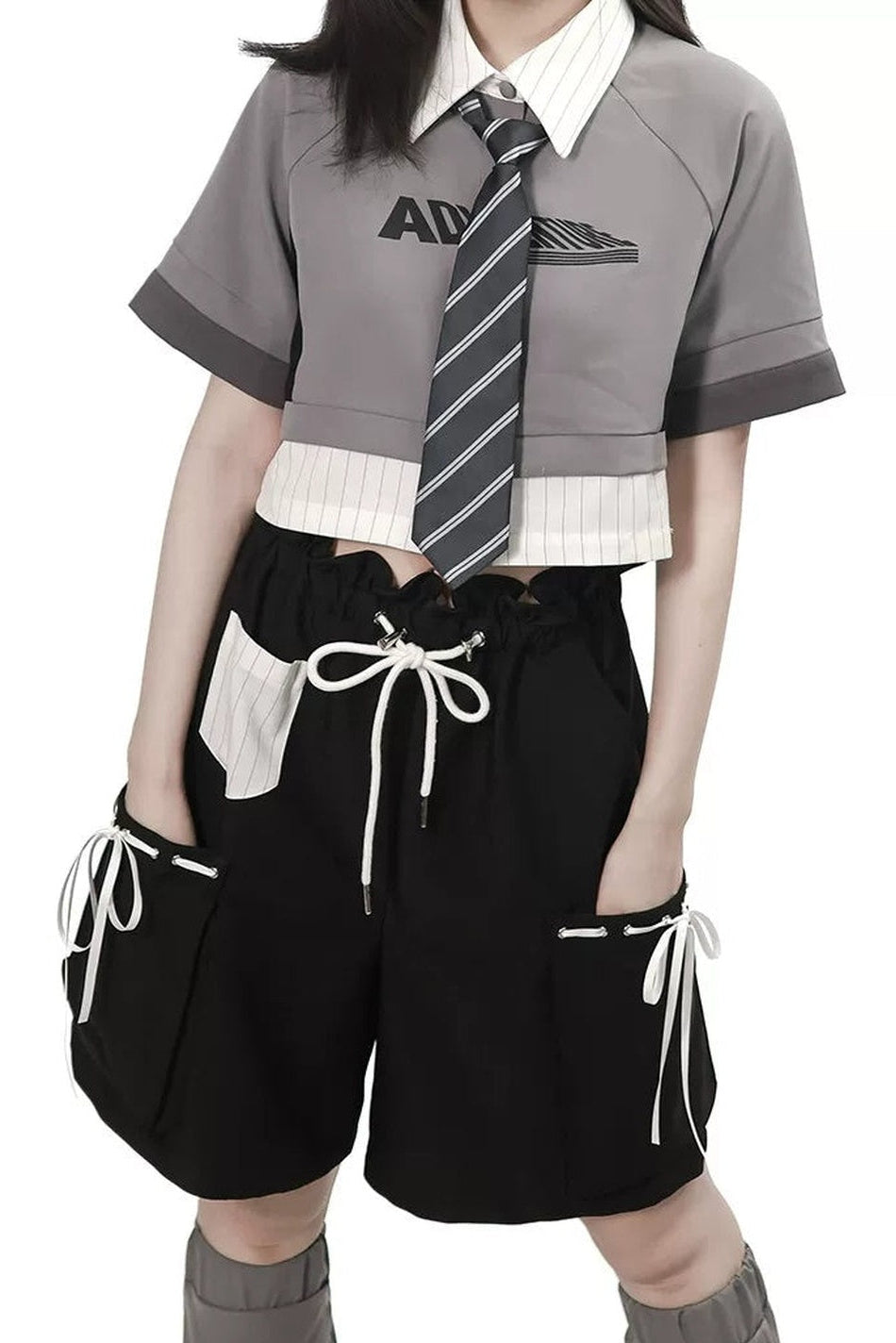 Baseball Patchwork T-Shirt and Pants Set-Up