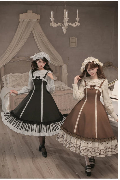 Bedrucktes Rüschenkleid- und Hemd-Set