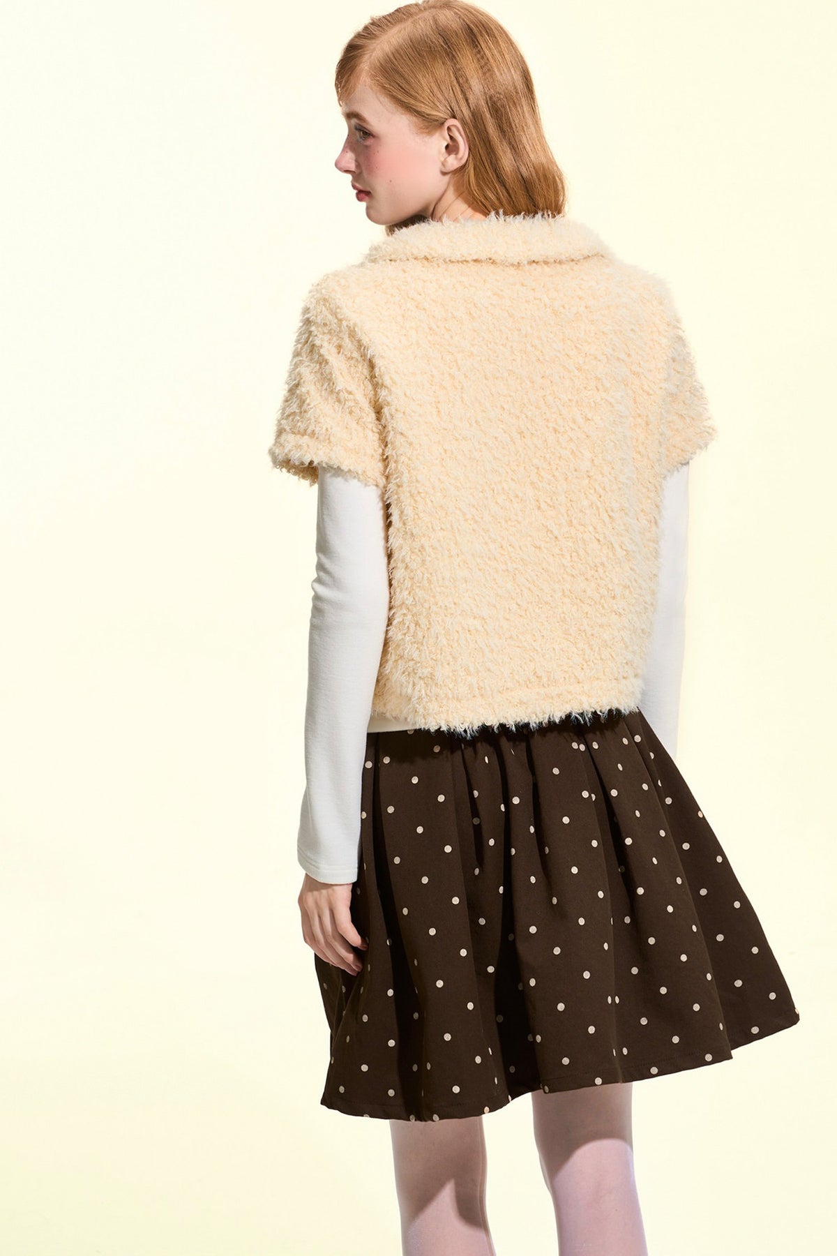 Teddy Doll Collar Short-Sleeved Vest