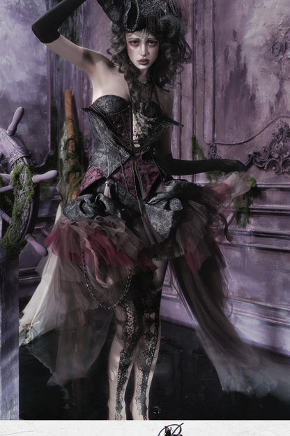 Asymmetrischer Gothic-Meshrock