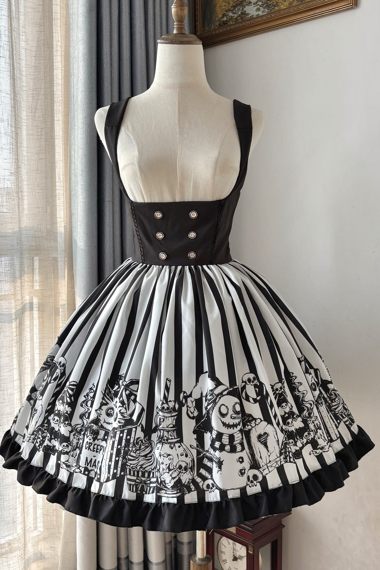 Weird Christmas Doll Bear Jsk Bustier Dress and Shirt Set-Up