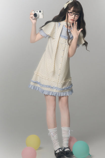 Aqua Polka Dot Dress