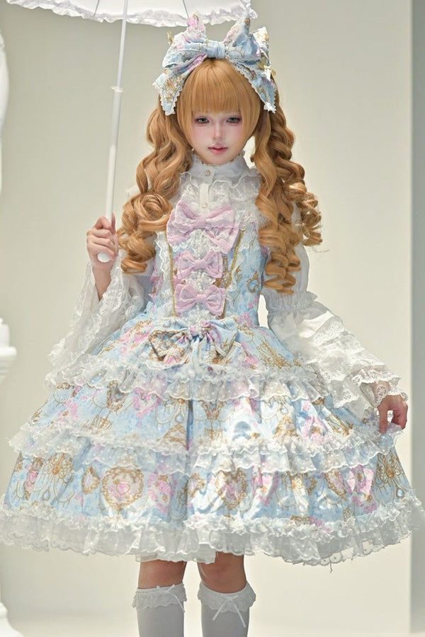 Elegance Floral Wall Doll-Like JSK Dress