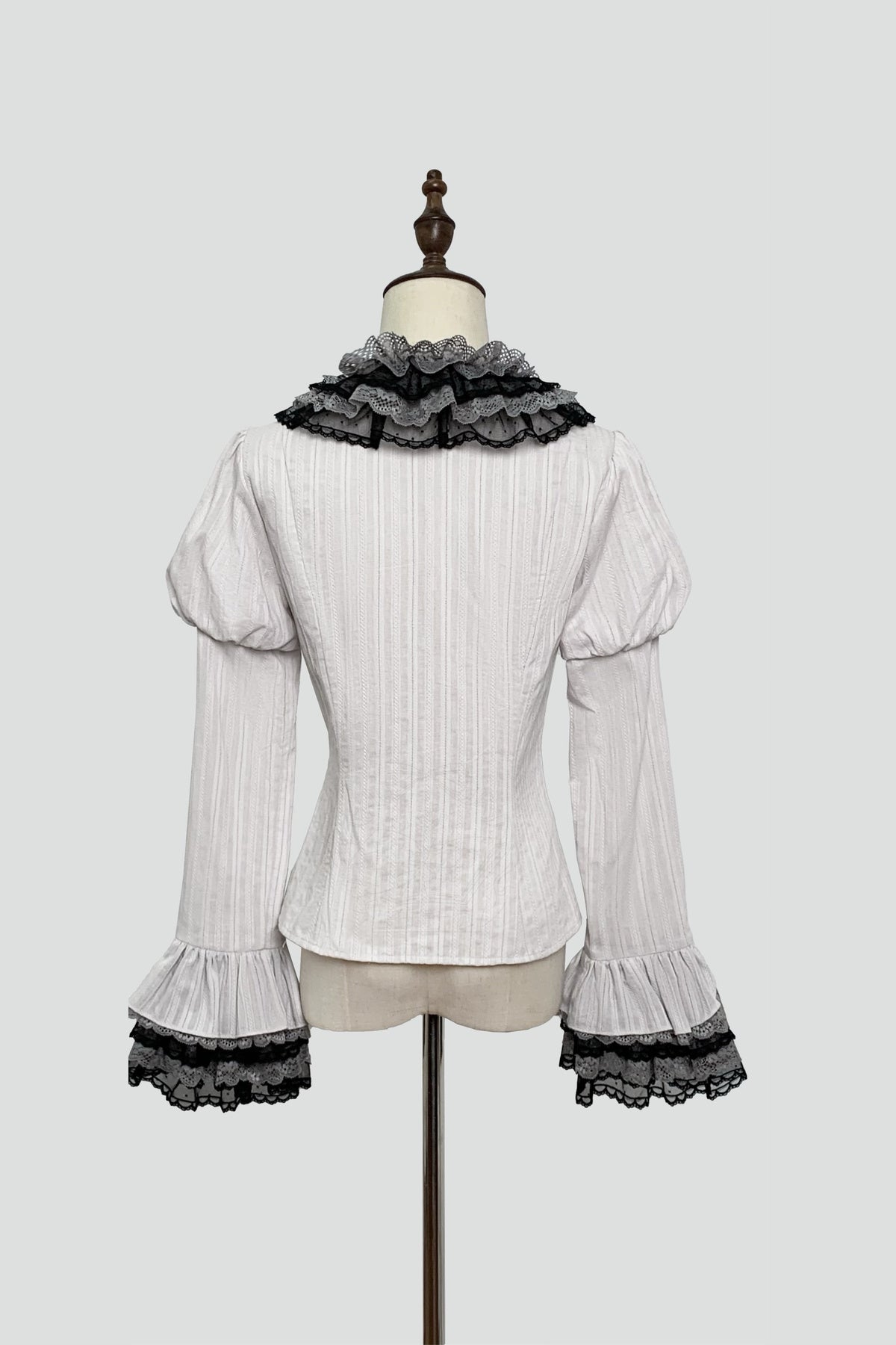 Ruffle Collar Shirt and Dress Set-Up
