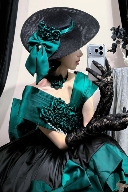Dark Green Rose Lolita Dress