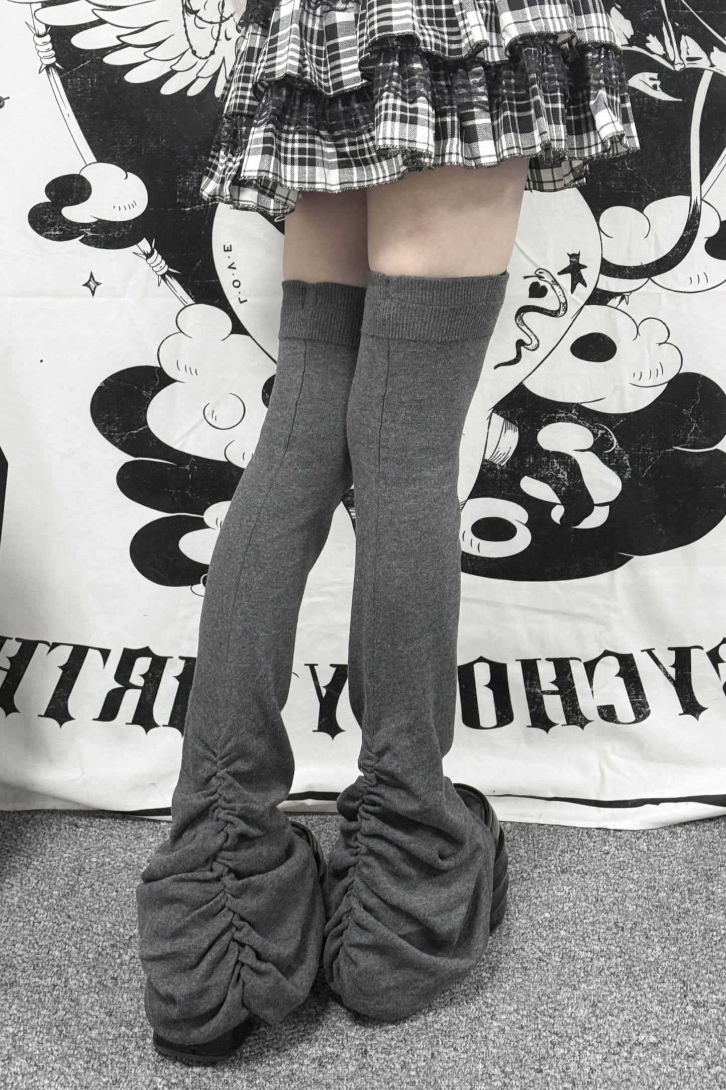 Thick Pleated Over-The-Knee Leg Warmers