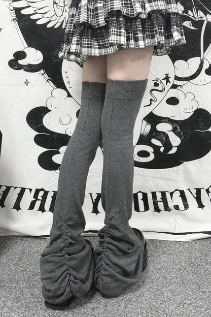 Thick Pleated Over-The-Knee Leg Warmers
