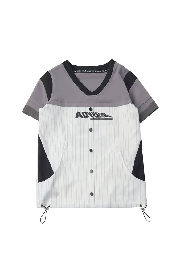 Baseball Patchwork T-Shirt and Pants Set-Up