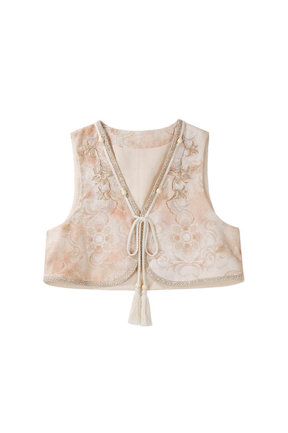 Lily Flower Tea Floral Vest Top and Skirt Set-Up