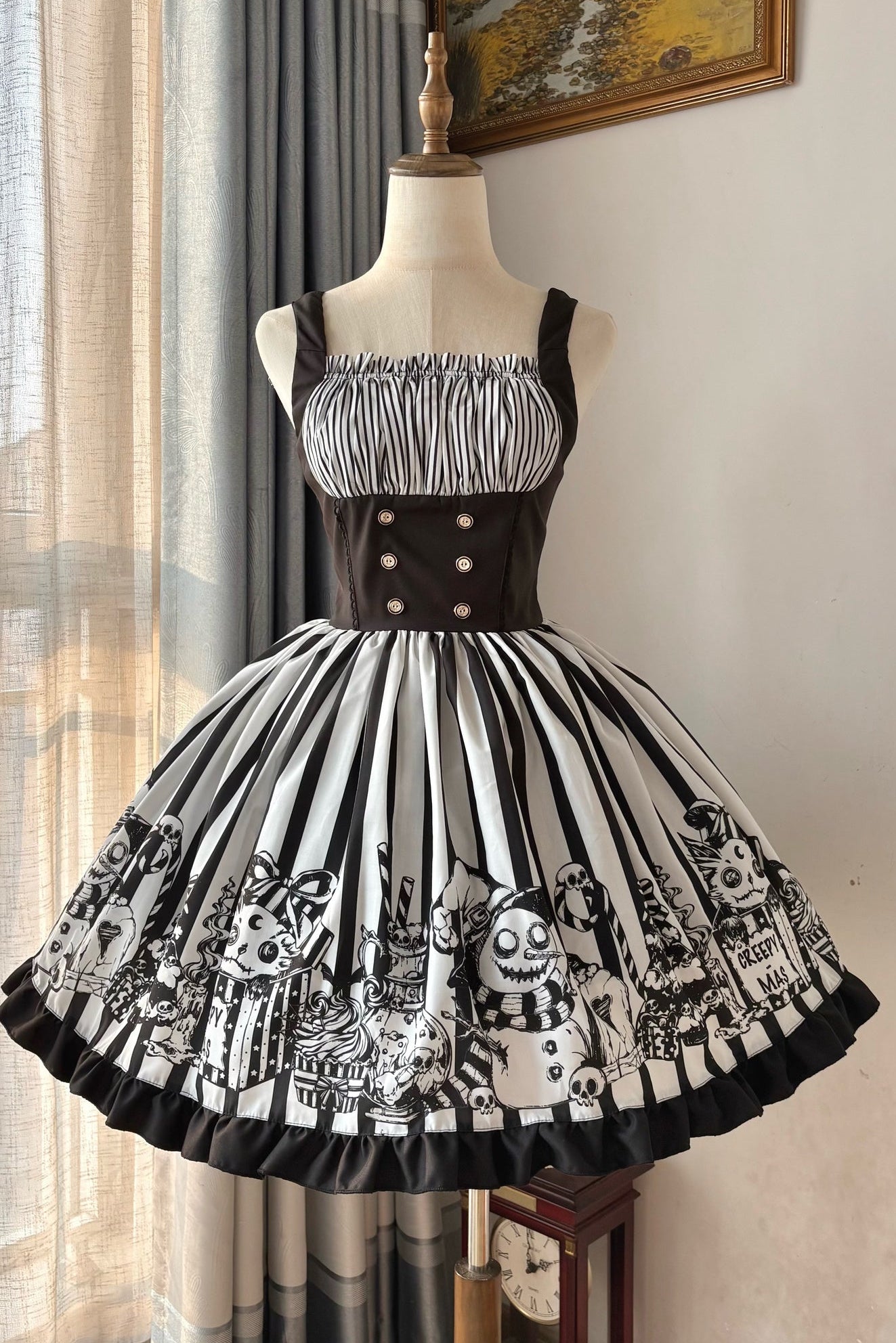 Weird Christmas Doll Bear Jsk Bustier Dress and Shirt Set-Up
