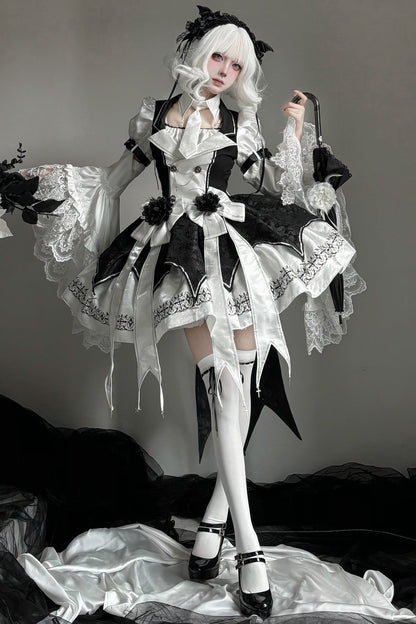 Dark Flame Princess Gothic Lolita Dress+Coat